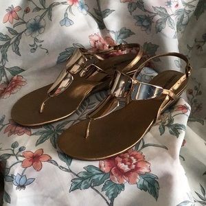 Ladies Gold Sandals
